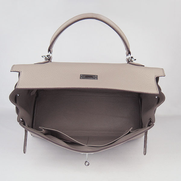 High Quality Hermes Kelly 35cm Togo Leather Bag Grey 6308 - Click Image to Close